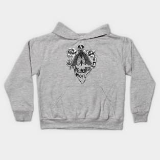 Moth Memento Mori BLACK&WHITE Kids Hoodie